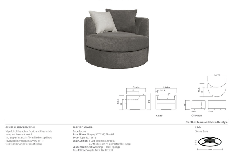 Cuddle Swivel Chair