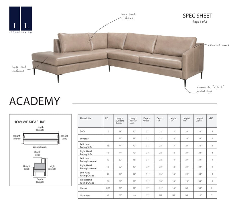 Academy Sectional