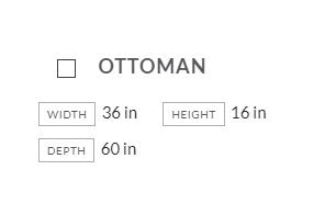 Sierra ottoman Floor Model