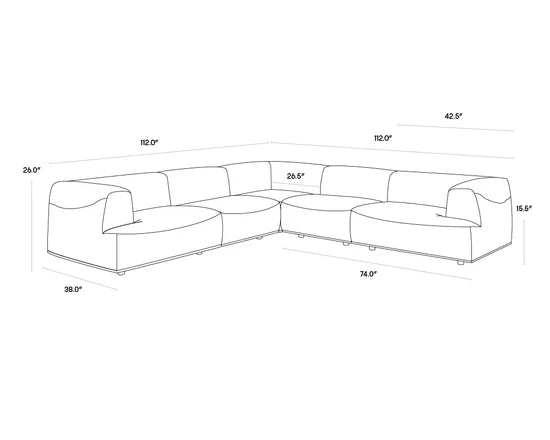 Darren Modular - Right Armchair