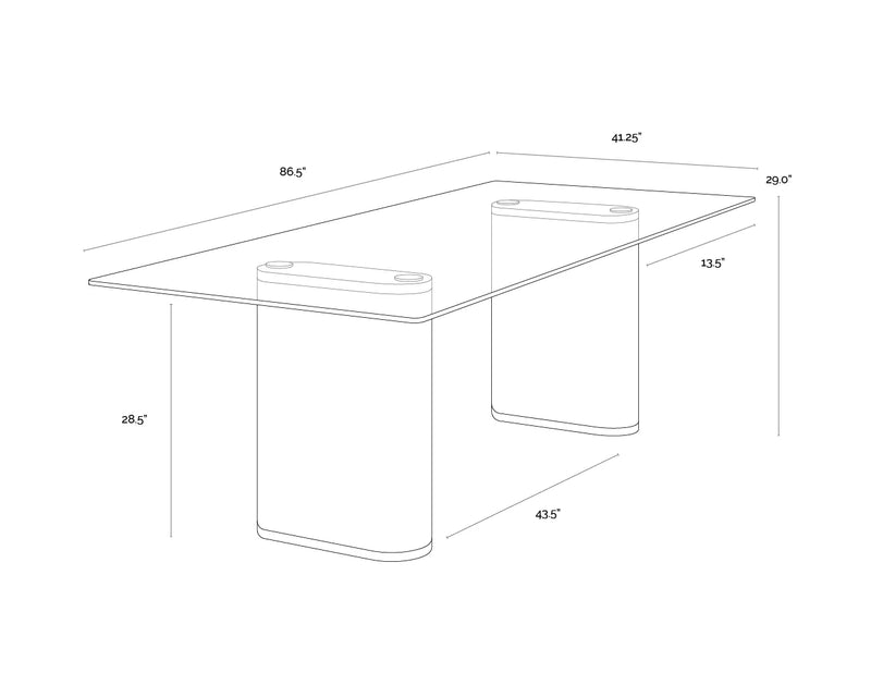 Aemond Luxury Dining Table Sunpan