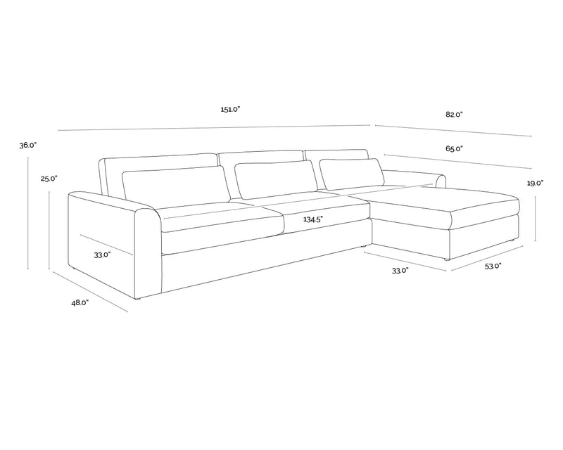 Merrick Sofa Chaise - Raf