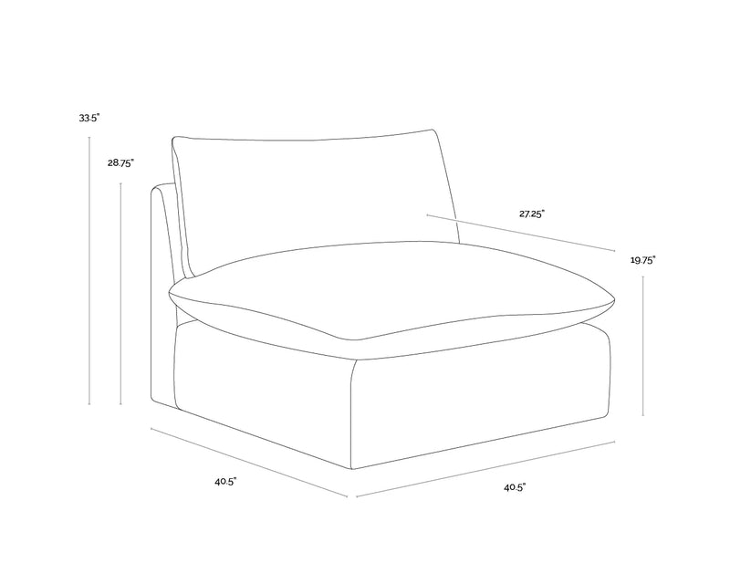 Reve Modular - Armless Chair