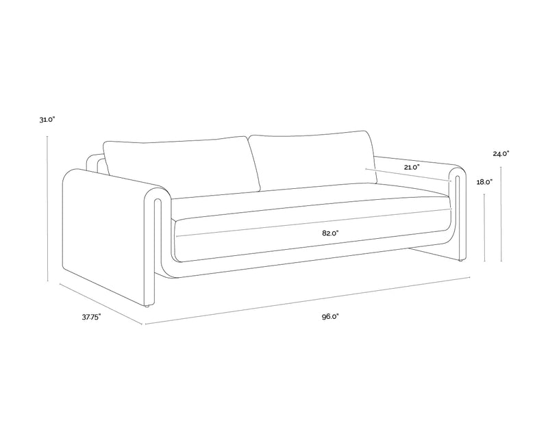 Tibi Outdoor Fabric Sofa