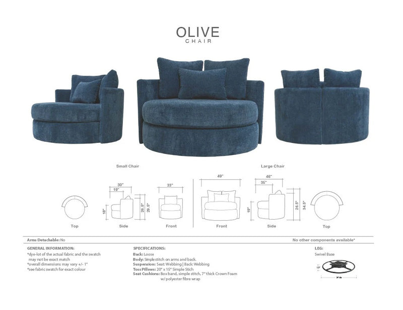 Olive swivel Chair