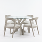 Valeria Round Glass Dining Table