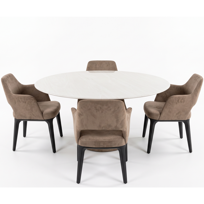 Luca Round Marble Dining Table