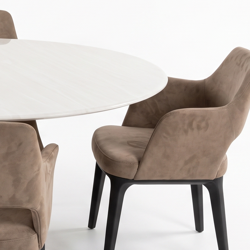Luca Round Marble Dining Table