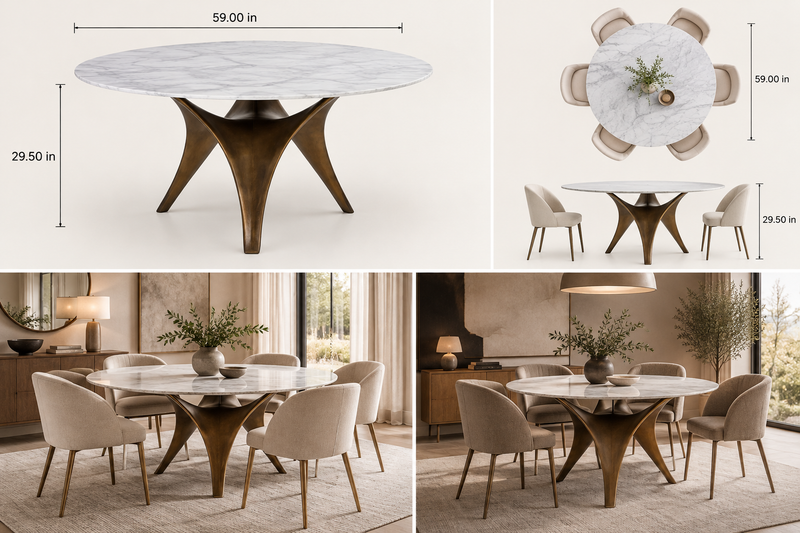 Bijon Dining Table - 59"