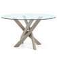 Valeria Round Glass Dining Table Set
