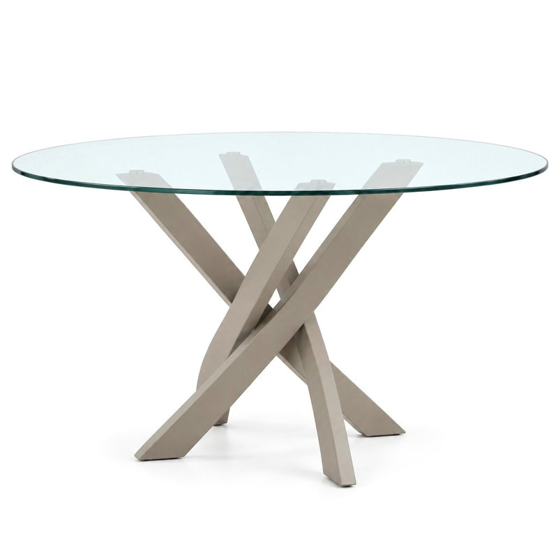 Valeria Round Glass Dining Table Set